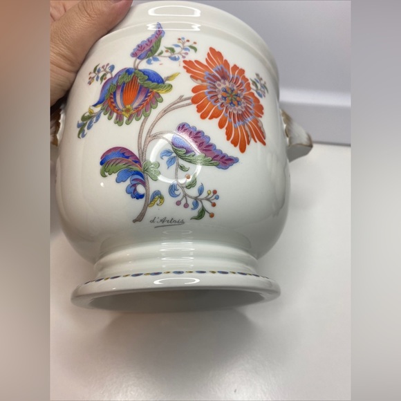 Royal Limoges Accents Vintage Royal Limoges Floral Cachepot France